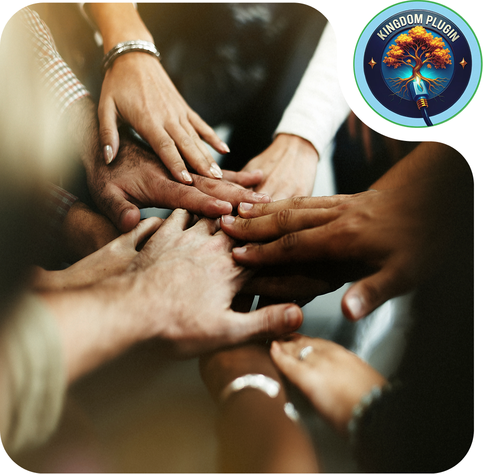 People joining hands — Kingdom Plugin community